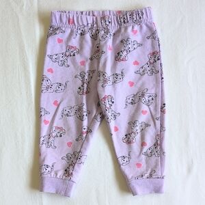 disney 101 dalmatians purple printed comfy joggers pants 12 months baby girl